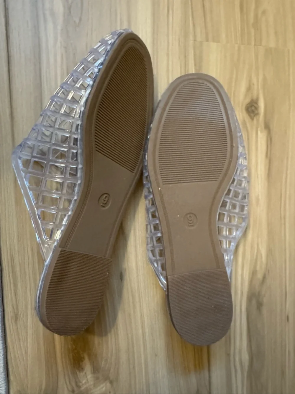Old Navy Clear Lattice Jelly Slide Mules - new - Picture 3 of 3